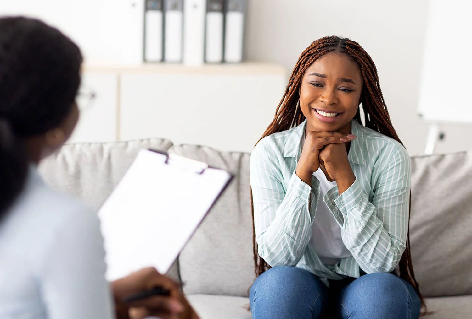 african woman having consultation