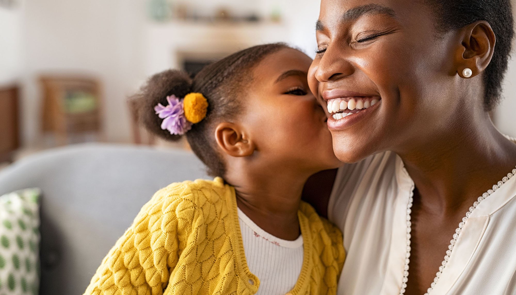 african woman with daughter