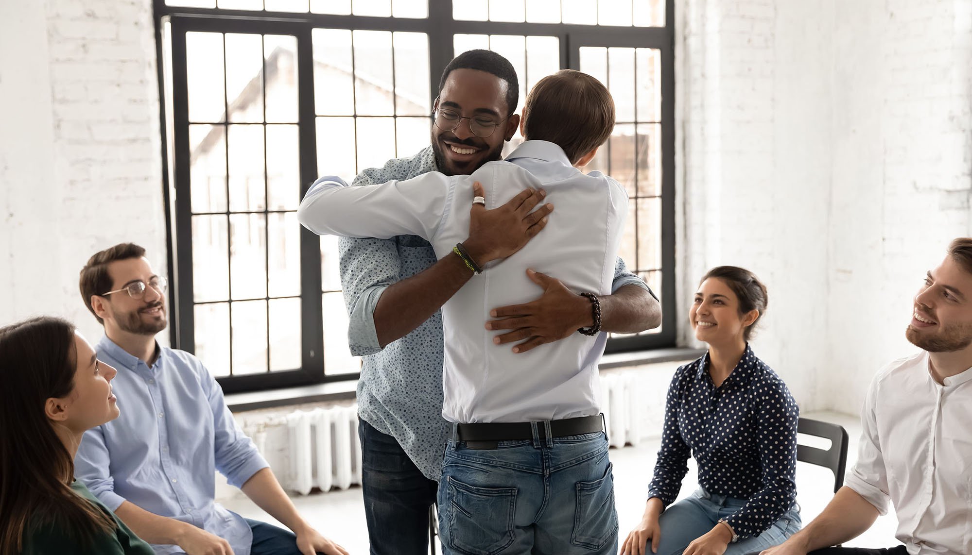 support group hugging
