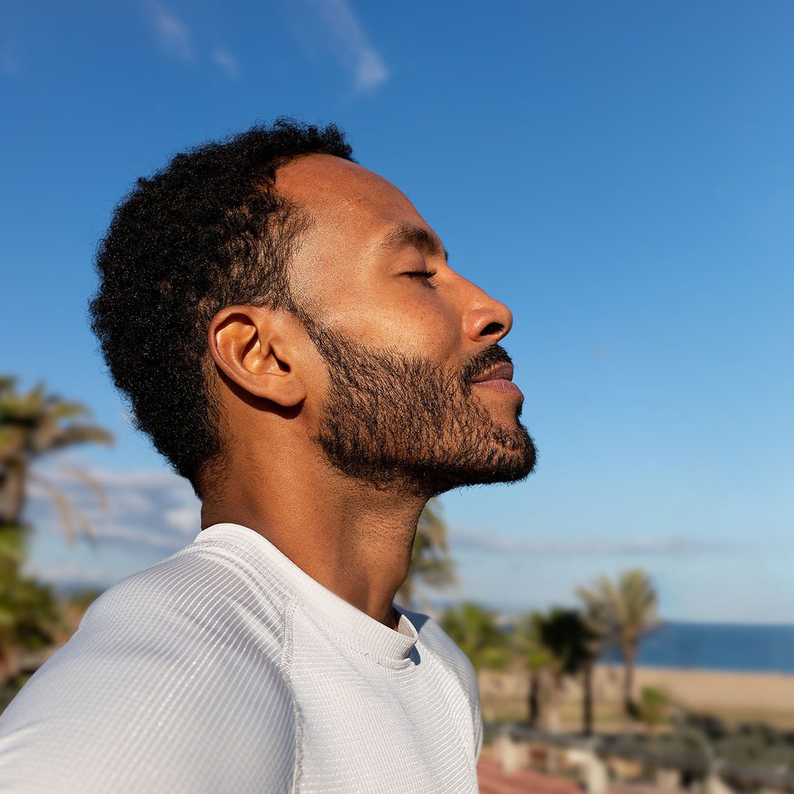 african man smiling