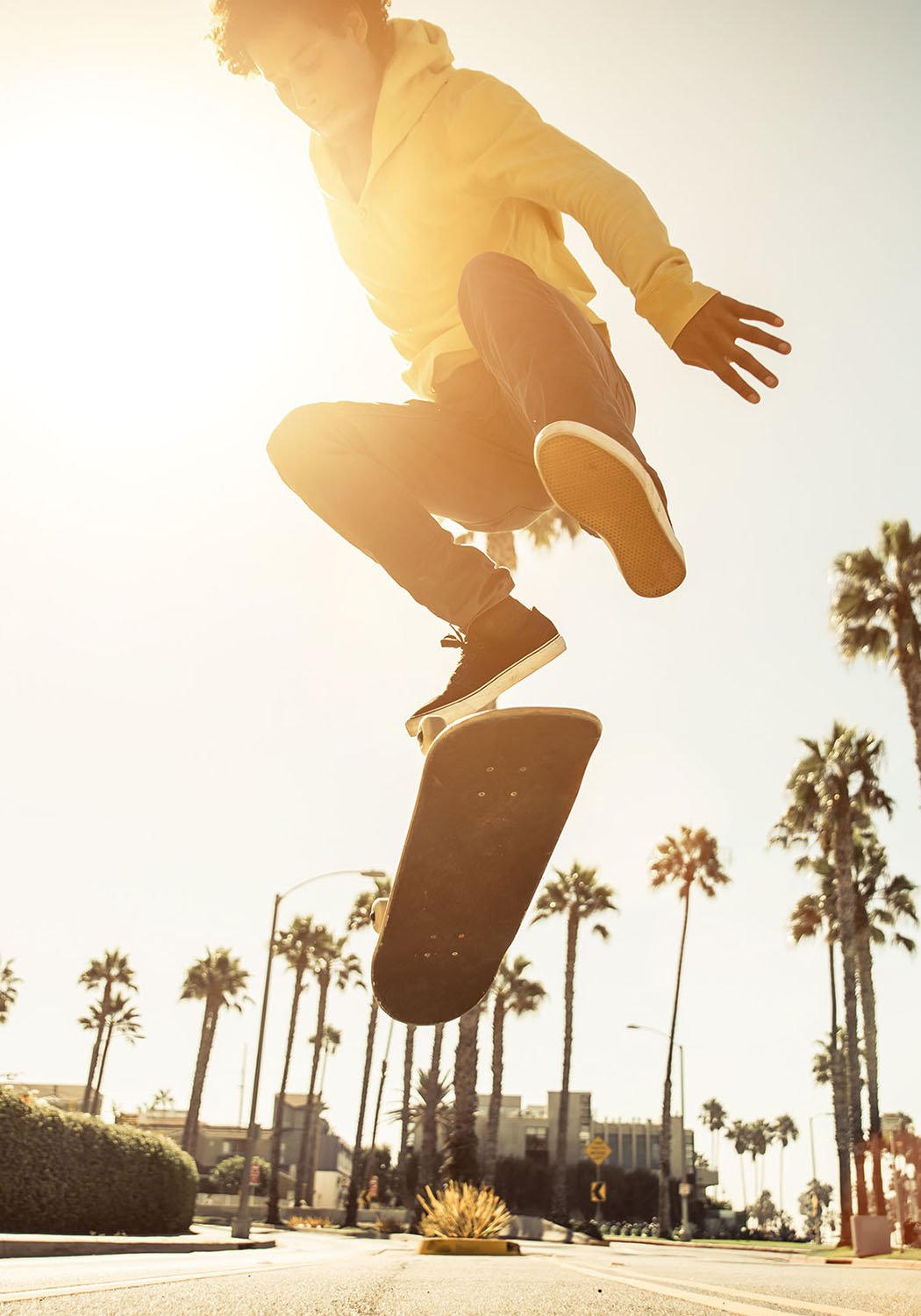 skateboard doing trick