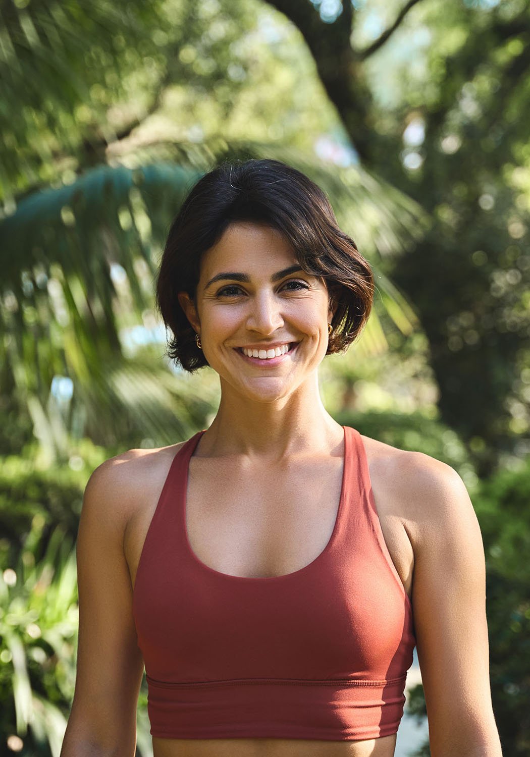 fit woman smiling
