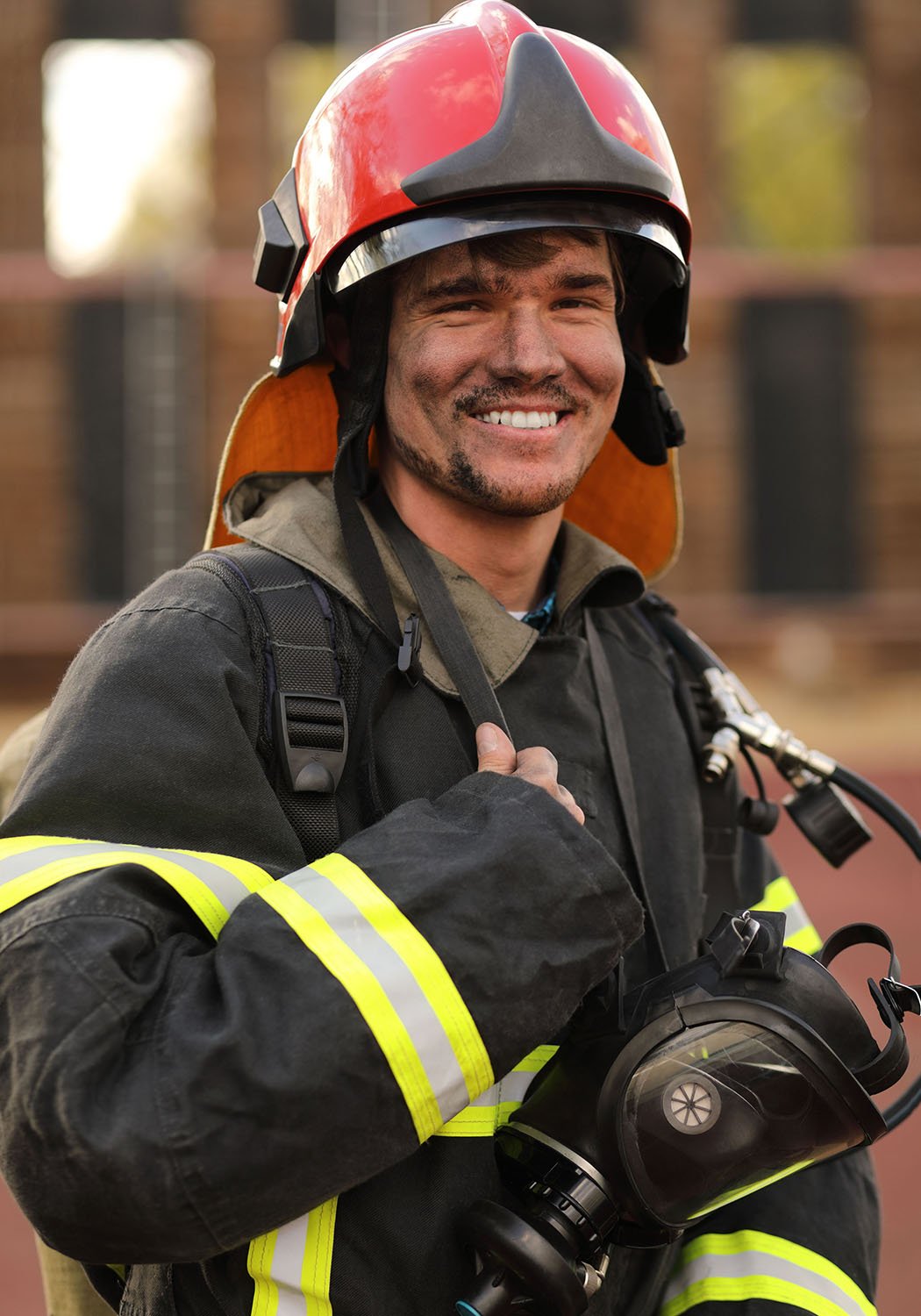 fireman smiling